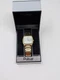 Pulsar Mens Y563-5009 White Dial Day/Date Gold Tone Square Quartz Watch 7"