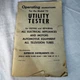 Vtg Superior Instruments Model 70 Utility Tester Operating Instructions Manual