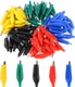 Glarks 100Pcs 1.8''/45Mm Silver Tone Alligator Clips Crocodile Electrical Test C