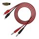 CZJZDZ 2pcs Banana Plug to Alligator Clip Test banana clip, Red, Black 