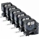 6-Pack Dymo D1 Label Tape 19mm 45803 45803s S0720830 Label Maker Refills, Bla...