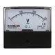 Baomain Plastic Housing DH-670 AC 0-300V Rectangle Volt Analog Panel White