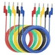 Sumnacon 5Pcs Banana to Banana Plug Test Lead, 4mm Stackable Banana Plug 3 m