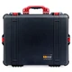 Black & Red Pelican 1600 case. No Foam - Empty. 