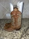 Nocona Boots Women's Leather Old West Bluebonnet 5009 Size 8 B Square Toe