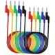 SWANLAKE 5-Piece Dual-Ended Banana Plug Test Leads, 1000V 5PCS Dual Banana Clip