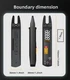 Clamp Multimeter AC/DC V A &Omega; F Hz C Duty Live Wire Check Flashlight Li-Battery