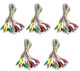 WGGE WG-026 50 Pieces and 5 Colors Test Lead Set & Alligator Clips (20.5 inches)