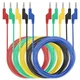 Sumnacon 5Pcs Banana to Banana Plug Test Lead, 4mm Stackable Banana Plug 3 m