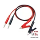 2PCS 4mm Banana Plug to Alligator Clip Test Lead Wire Cable Set - 3.3Feet