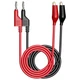 Goupchn 2PCS Stackabe Banana Plug to Alligator Clips Test 3.3ft/1m, Red&Black 