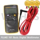 FLUKE 101 Basic Digital Multimeter Pocket Portable Meter AC DC Volt Tester=