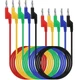 SWANLAKE 5-Piece Dual-Ended Banana Plug Test Leads, 1000V 15A 3.5ft/1M Multim...