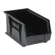QUANTUM STORAGE SYSTEMS QUS240CO Hang and Stack Bin,Black,PP,7 in 4RR39