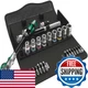 Wera 05004079001 8100 Sc 9 Zyklop Imperial Speed Ratchet Set 28 Piece 1/2 Drive