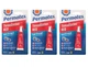 Permatex High-Strength Threadlocker Red Compound Set 12mL (2x6mL Tube) Pack of 3
