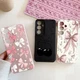 Lychee Leather Bow Silicone Case For Samsung S26 Ultra S25 S24 S23 FE A57 Cover