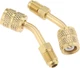 Gohantee R410A Adapter 5/16 Female, 1/4 Male SAE Swivel Adapter Fits for Mini Sp
