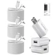 OLAIKE (3 Pack) 8m/26ft Charge Cable for Ring Stick (26 ft/8m, 3 White 