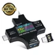Eversame 2 in 1 Type C USB Tester Color Screen LCD 60mm x x 11mm, Black 