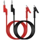 SWANLAKE 2Piece Banana Plug to Alligator Clip Test Leads, 1000V 15A 3.5ft/1M
