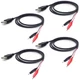 minidodoca USB to Alligator Clip Adapter 4pcs-3.3Ft-Usb Alligator, Black 
