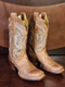 Nocona Boots Women's Leather Old West Bluebonnet 5009 Size 6.5B Square Toe