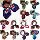 1x Women Square Silk Feel Satin Scarf Small Vintage Head Neck Hair Tie Bands