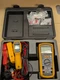 Fluke 1587 FC with 62MAX+ Infrared Thermometer,  Fluke i400 Clamp, Proving Unit