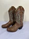 Nocona Boots Women's Leather Old West Bluebonnet 5009 Size5 1/2 8 B Square Toe