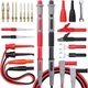 Bionso 25-Piece Multimeter Leads Kit, Professional and Gold, Black, Red 