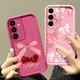 For Samsung Galaxy A57 A56 A55 A54 A37 A36 A17 A16 Girly Bow Silicone Case Cover
