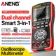 3-in-1 ANENG AOS03 Handheld Digital Multimeter + Oscilloscope + Signal Generator