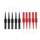 YUKIIATIF 10PCS Multimeter Test Lead Extention Back Probes Sharp Needle Black 