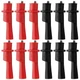 Kyuionty 12 Pcs Multimeter Alligator Clips Set, 10A 12 Pcs, Red and Black 