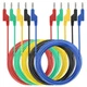 Sumnacon 5Pcs Banana to Plug Test 3 m, Yellow, Blue, Black, Red, Green 