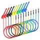 Goupchn Test Hook Clips to Breadboard Male Jumper Wires Soft Flexible Silicon...
