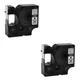 2 Pack For DYMO 45803 D1 RHINO 5200 6000 19mm Black on White Label Tape 3/4" 7m