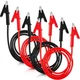 Dunzy 4 Pcs 14 Gauge Jumper Wires Alligator Clips to Alligator Clip Electrica...