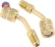 gohantee R410a Adapter 5/16 Female, 1/4 Male SAE Swivel Adapter Fits for Mini Sp