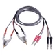 beler 4 Wires Type Microresistivity Test Lead Cable Kelvin Clip LCR Clamp 