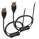 HCFeng DC 2-pin USB Cable with ON/Off Switch 2.0 A Male 1 meter, Black 