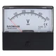 Baomain Voltmeter DH-670 DC 0-500V Rectangular Class 2.5 Analog Panel Volt Volta