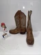 Nocona Bluebonnet L5009 Brown Leather Square Toe Western Boots Women - Sz 6.5 B