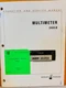 HP 03465-90010 Model 3465B Multimeter Operating & Service Manual.