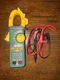  Commercial Electric Clamp Meter w/Temp 600V AC/DC Voltage 600A