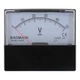 Baomain Voltmeter DH-670 DC 0-50V Rectangular Class 2.0 Analog White,Black 