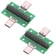 Cermant 2pcs USB 3.1 Type C Male to Female Test Board with Pin Header, Green 